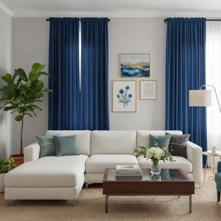 15 Blue Curtain Ideas to Refresh Your Living Room with Style and Elegance