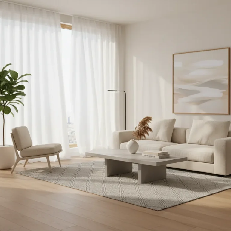 13 Minimalist Light Curtain Ideas for a Clean Living Room Look