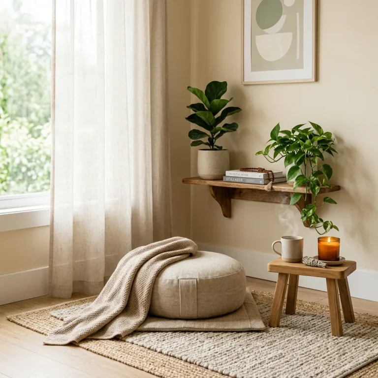 How to Turn Any Tiny Corner Into a Relaxing Meditation Retreat at Home