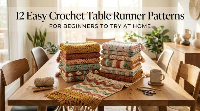 12 Easy Crochet Table Runner Patterns for Beginners to Try at Home